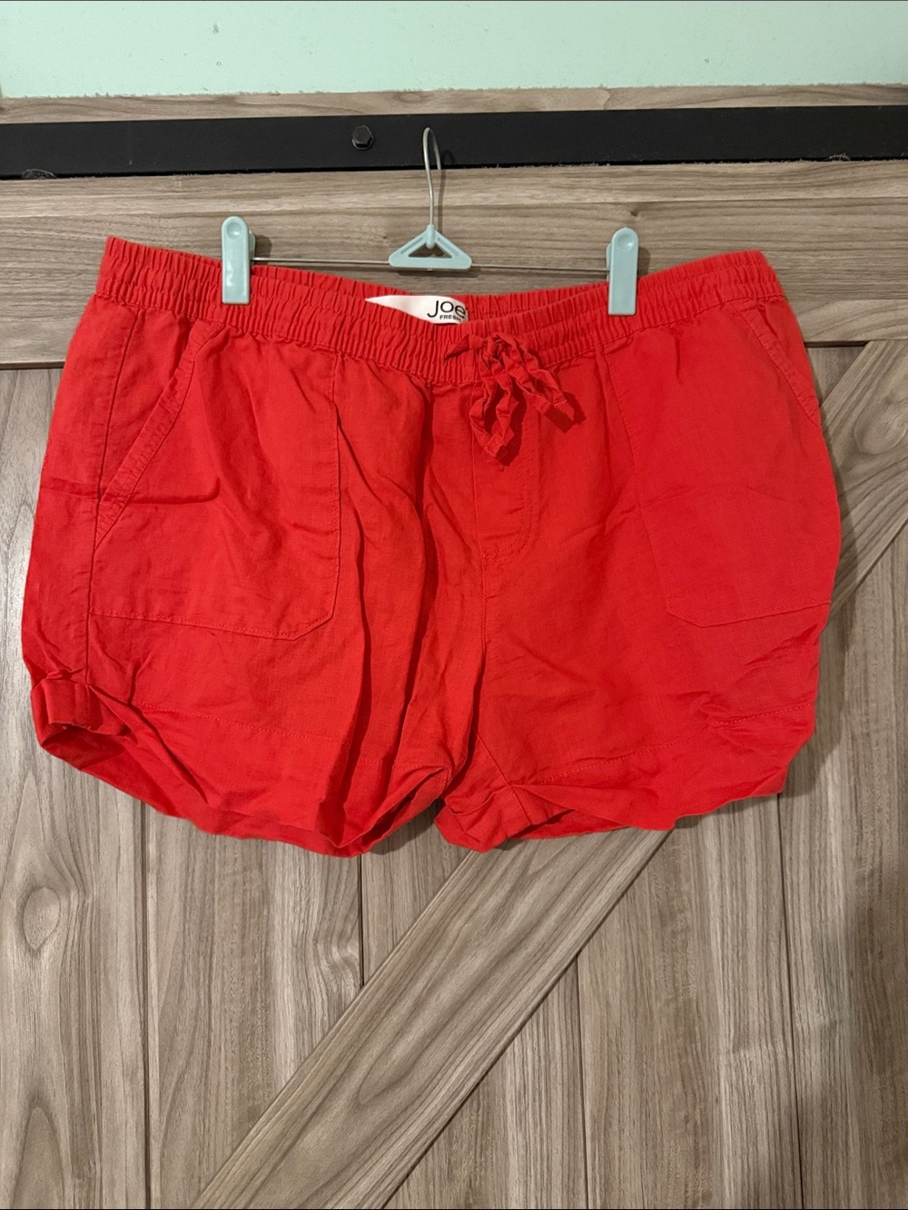 Joe Fresh Bright Red Elastic Waist Athletic Shorts